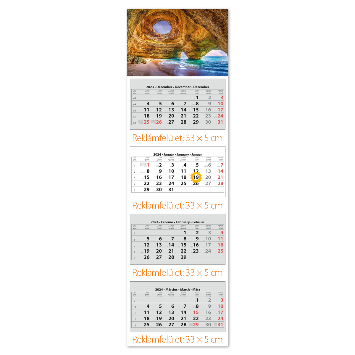 SP4, 4 tömbös 4 hónapos speditőr naptár - Hangulat fejrésszel